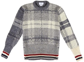 THOM BROWNE Floral Knit Pullover Sweater Crewneck Autumn Winter Style. MKA410F-Y1506-982 THOM BROWNE Floral Knit Pullover Sweater Crewneck Autumn Winter Style. MKA410F-Y1506-982