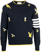 Thom Browne Floral Print Round Neck Sweater. MKA444A-Y1002-415 Thom Browne Floral Print Round Neck Sweater. MKA444A-Y1002-415