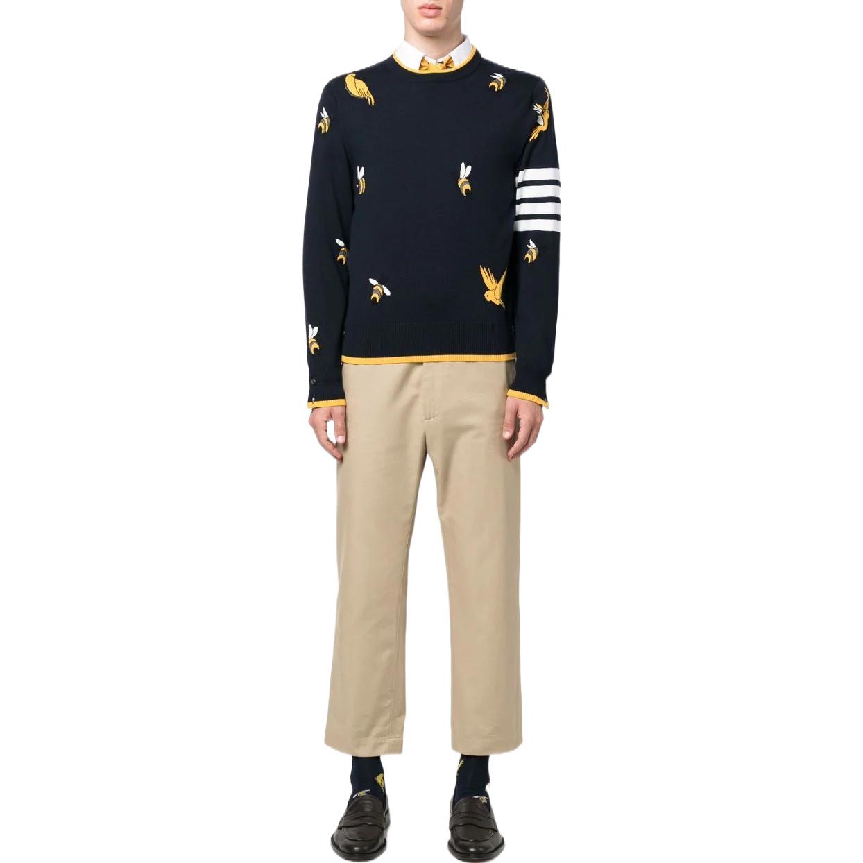 Thom Browne  Floral Print Round Neck Sweater. MKA444A-Y1002-415 圖 4