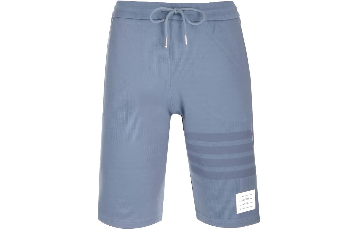 Thom Browne  Four-Bar Mid-Rise Straight-Leg Shorts Blue MJQ161AJ0051422