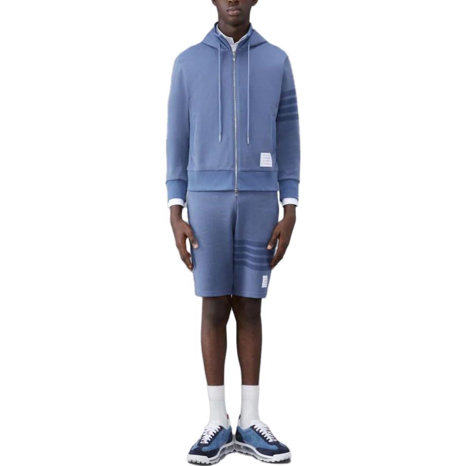 Details for トムブラウン 4バー ミッドライズ ストレートレッグ ショーツ ブルー MJQ161AJ0051422