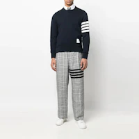Lookbook トムブラウン フォーストライプ チェック柄 カジュアルパンツ MTC180H-07889-980