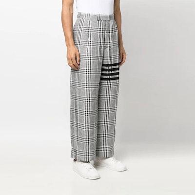 Thom Browne 四条纹格纹休闲长裤 MTC180H-07889-980 Purchase Thom Browne 四条纹格纹休闲长裤 MTC180H-07889-980