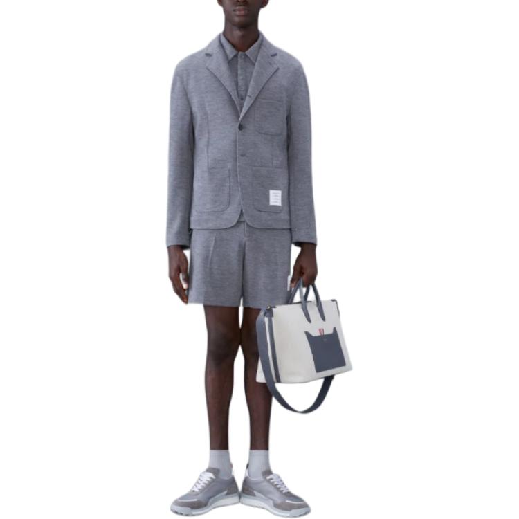 Thom Browne  Gray Buttoned Loose-Fit Straight Casual Shorts. MJQ189A-J0020-035 圖 3