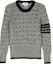 Order 톰 브라운 그레이 스트라이프 컬러블록 크루넥 롱슬리브 스웨터 MKA510A-Y1506-055