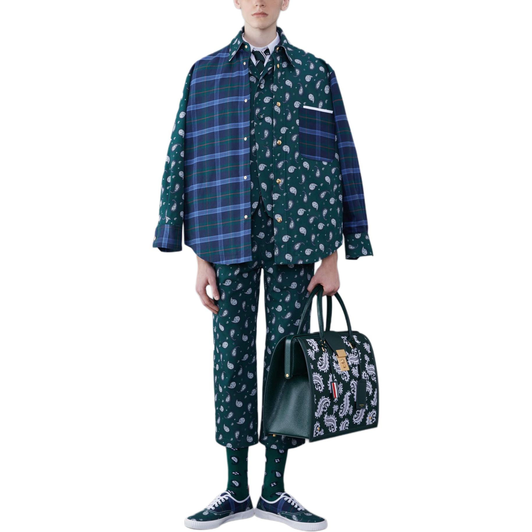 Thom Browne  Green Plaid Single-Breasted Long Sleeve Jacket MJO165F-F0421-310 圖 4