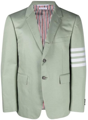 Thom Browne Blazer Verde de Botón Simple con Cuatro Rayas. MJC001A-07890-320 Order Thom Browne Blazer Verde de Botón Simple con Cuatro Rayas. MJC001A-07890-320