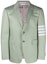 Order Thom Browne Blazer Verde de Botón Simple con Cuatro Rayas. MJC001A-07890-320