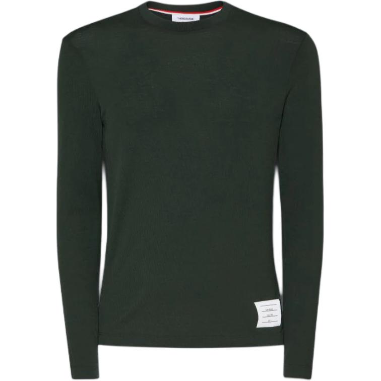Thom Browne  Green Striped Crewneck Sweater Long Sleeve Fit. MJS218A-J0149-350 圖 2