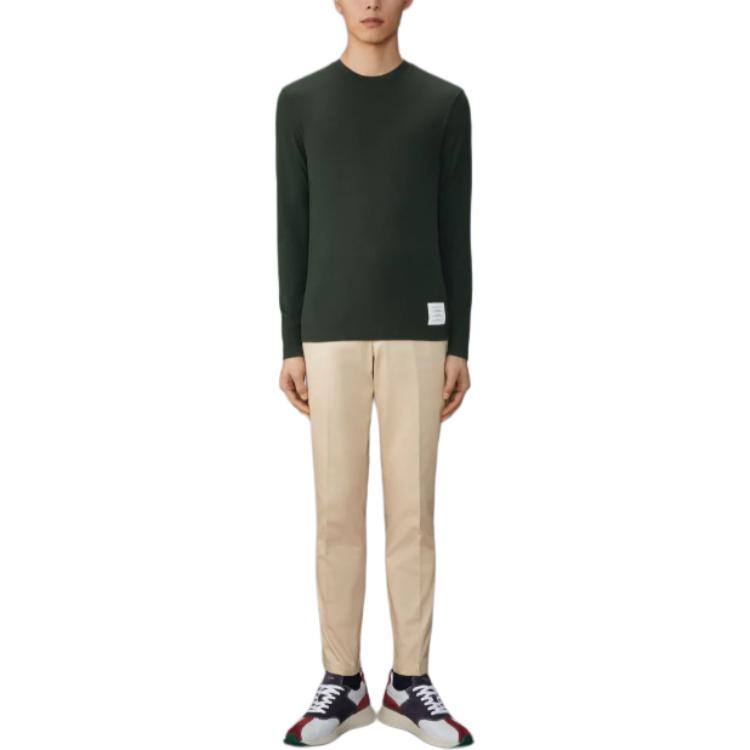 Thom Browne  Green Striped Crewneck Sweater Long Sleeve Fit. MJS218A-J0149-350 圖 3