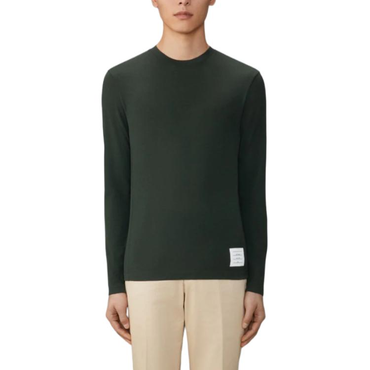 Thom Browne  Green Striped Crewneck Sweater Long Sleeve Fit. MJS218A-J0149-350 圖 4