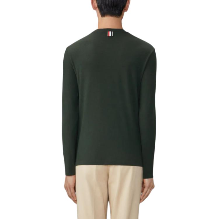 Thom Browne  Green Striped Crewneck Sweater Long Sleeve Fit. MJS218A-J0149-350 圖 5