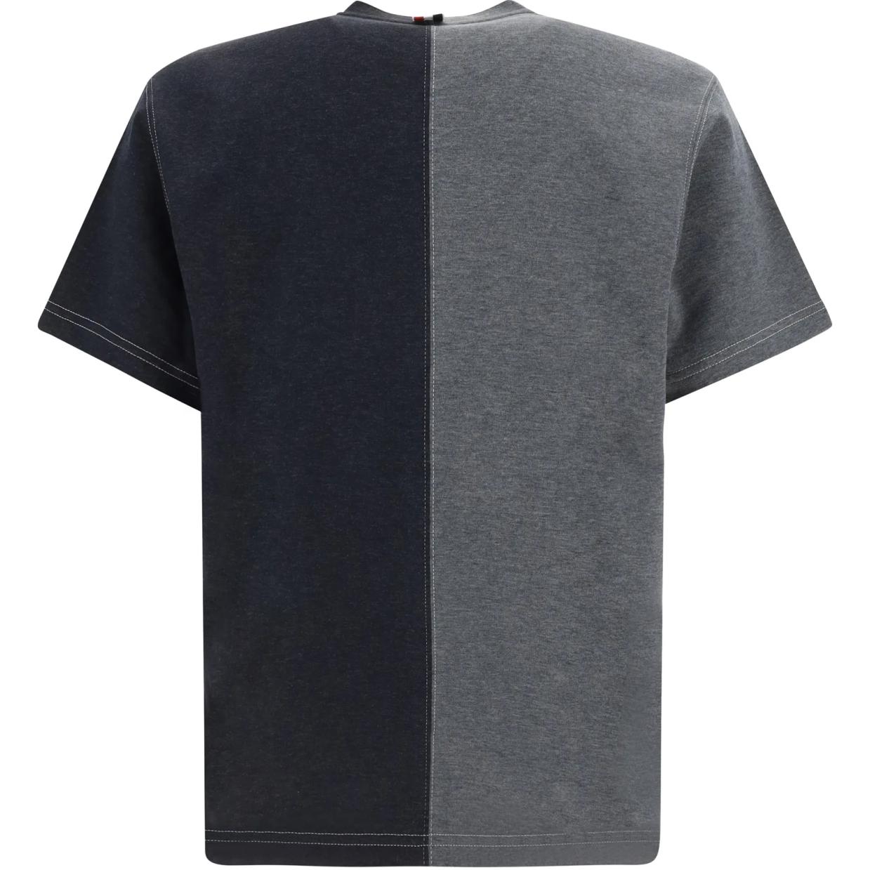 Thom Browne  Grey Colorblock Crewneck Slim Fit Short Sleeve T-Shirt. MJS269F-J0055-997 圖 3