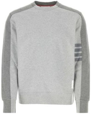Thom Browne 灰色經典四條紋細節圓領運動衫 MJT433A-J0010-055 Order Thom Browne 灰色經典四條紋細節圓領運動衫 MJT433A-J0010-055