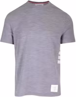 THOM BROWNE Grey Four-Bar Striped Crewneck Short Sleeve T-Shirt. MJS219AJ0084055 THOM BROWNE Grey Four-Bar Striped Crewneck Short Sleeve T-Shirt. MJS219AJ0084055