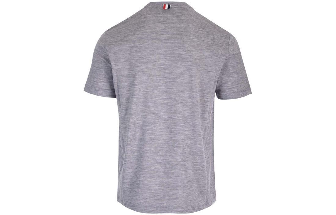 THOM BROWNE  Grey Four-Bar Striped Crewneck Short Sleeve T-Shirt. MJS219AJ0084055 圖 3