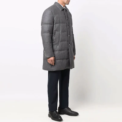 トムブラウン グレー 4ストライプ パデッドジャケット. MOD001-Z06393-035 Purchase トムブラウン グレー 4ストライプ パデッドジャケット. MOD001-Z06393-035