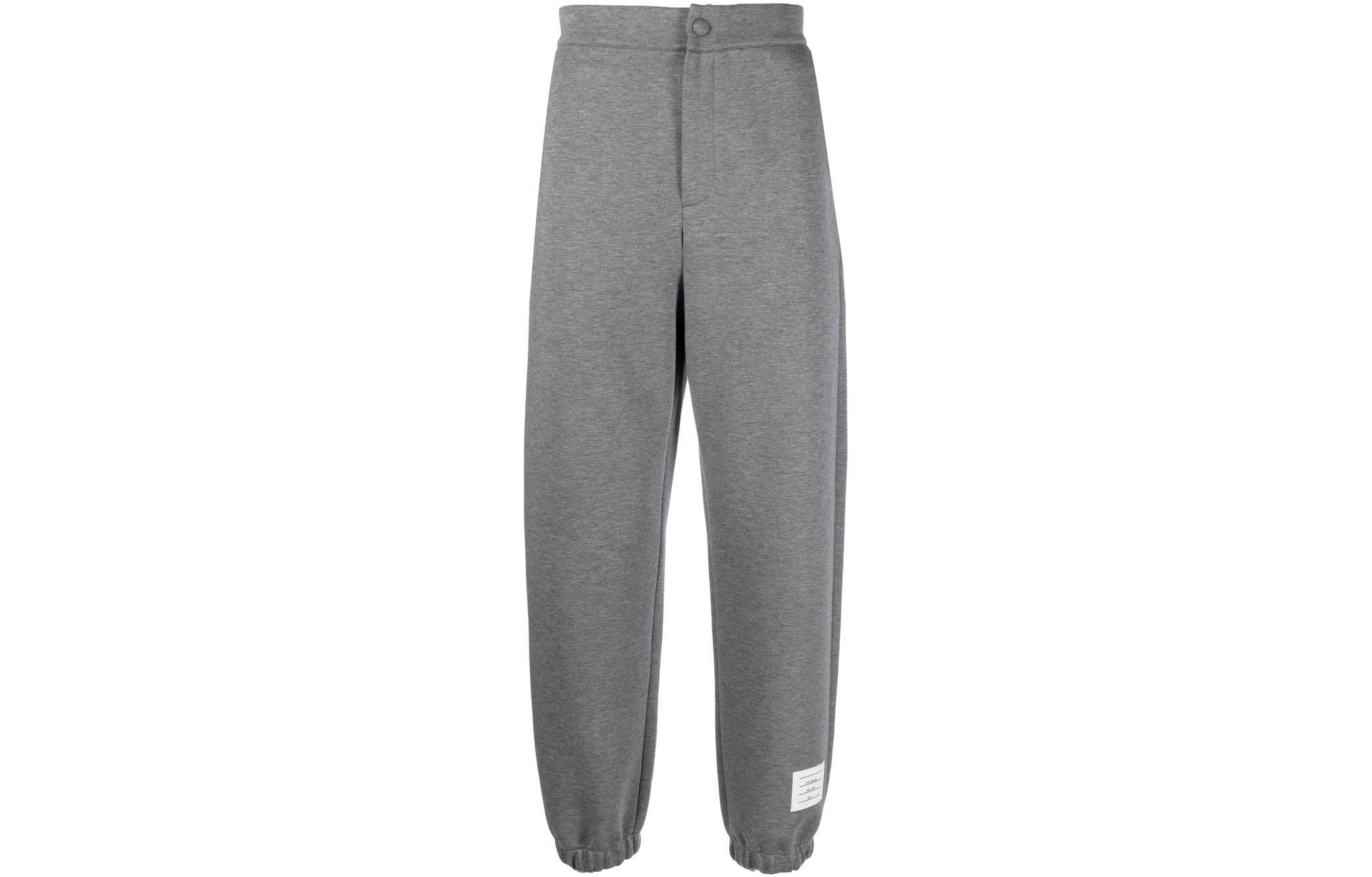 Thom Browne  Grey Jogger Sweatpants Knitted Sports Pants. MJQ173A-J0059-035