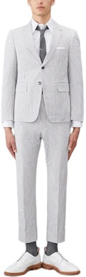 Thom Browne Grey Mid-Rise Slim Fit Casual Pants with Turn-Up Stripes. MTC001H-00572-035 Lookbook Thom Browne Grey Mid-Rise Slim Fit Casual Pants with Turn-Up Stripes. MTC001H-00572-035