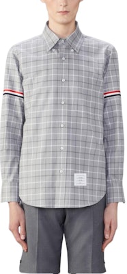 Thom Browne 灰色格紋長袖休閒襯衫 MWL301O-F0350-035 Buy Thom Browne 灰色格紋長袖休閒襯衫 MWL301O-F0350-035