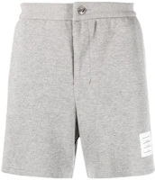 THOM BROWNE Grey Solid Comfort Straight Shorts - Summer Edition MJQ164A-J0029 THOM BROWNE Grey Solid Comfort Straight Shorts - Summer Edition MJQ164A-J0029
