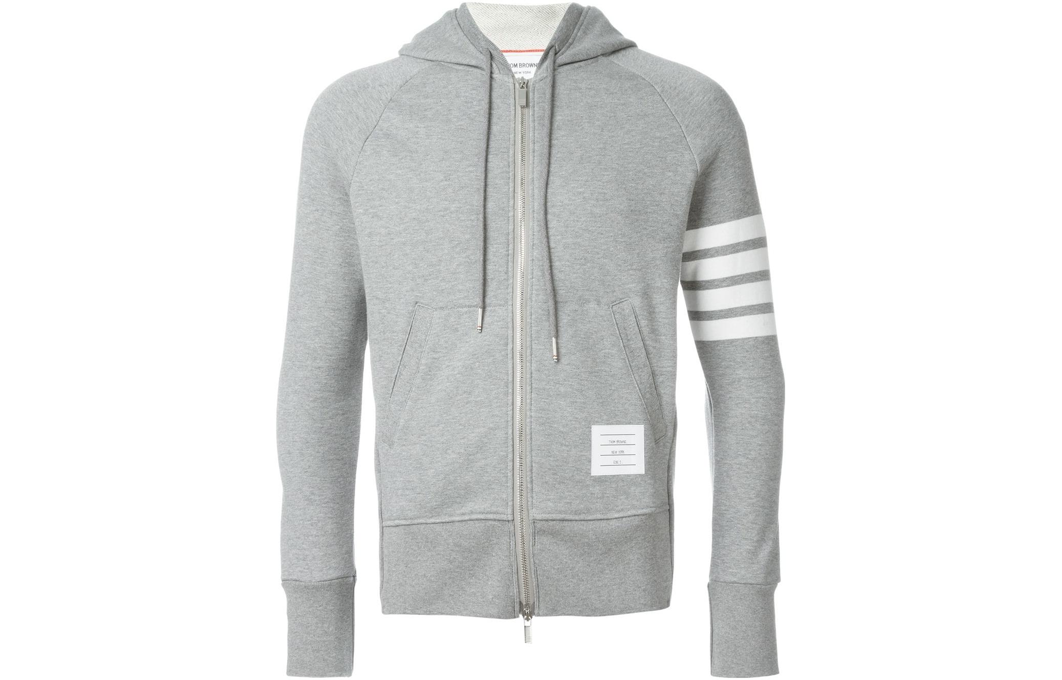 Order トムブラウン グレー ソリッド ジップアップ パーカー ジャケット MJT022H00535068CO