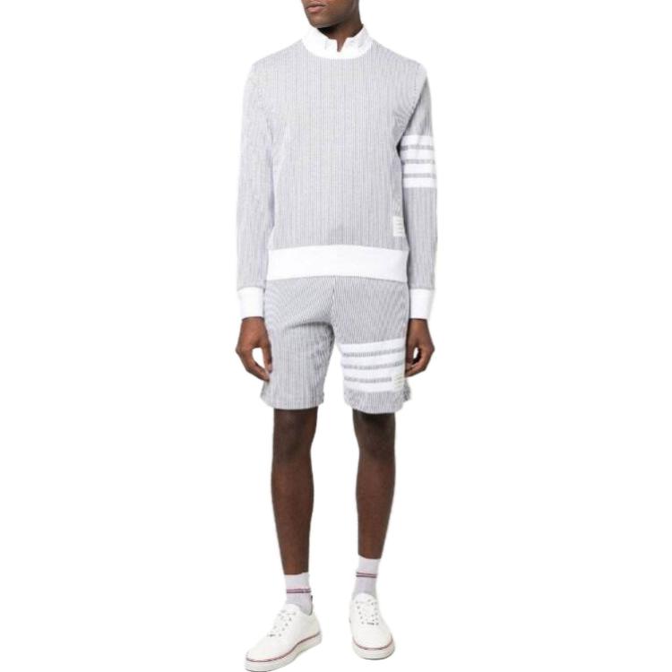 Thom Browne  Grey Striped Drawstring Casual Shorts. MJQ166A-J0063-055 圖 3
