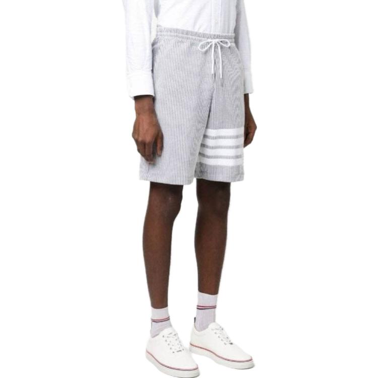 Thom Browne  Grey Striped Drawstring Casual Shorts. MJQ166A-J0063-055 圖 4
