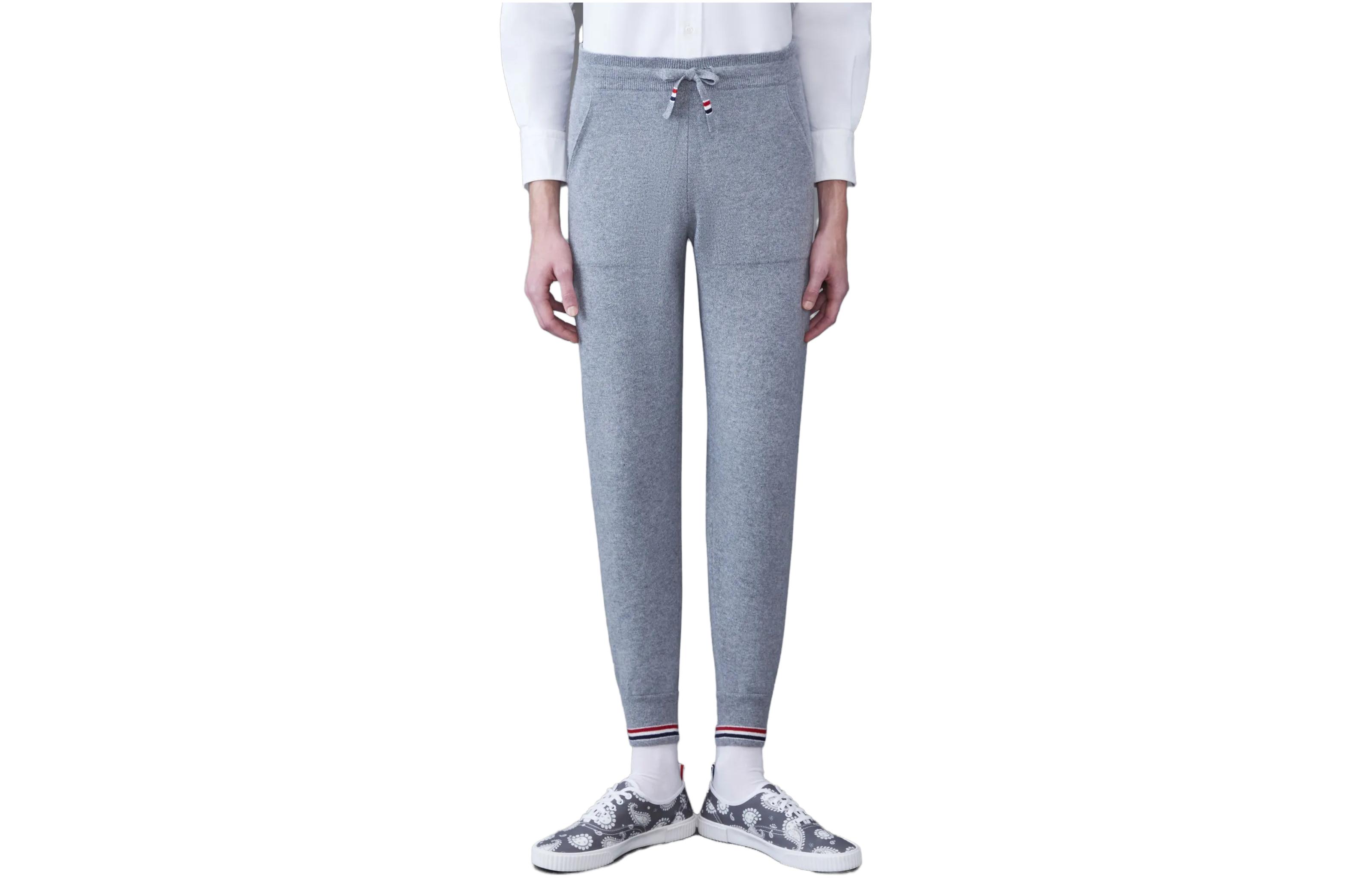 Order Pantalones Jogger de Punto a Rayas Grises Thom Browne. MKQ014A-Y2001-055