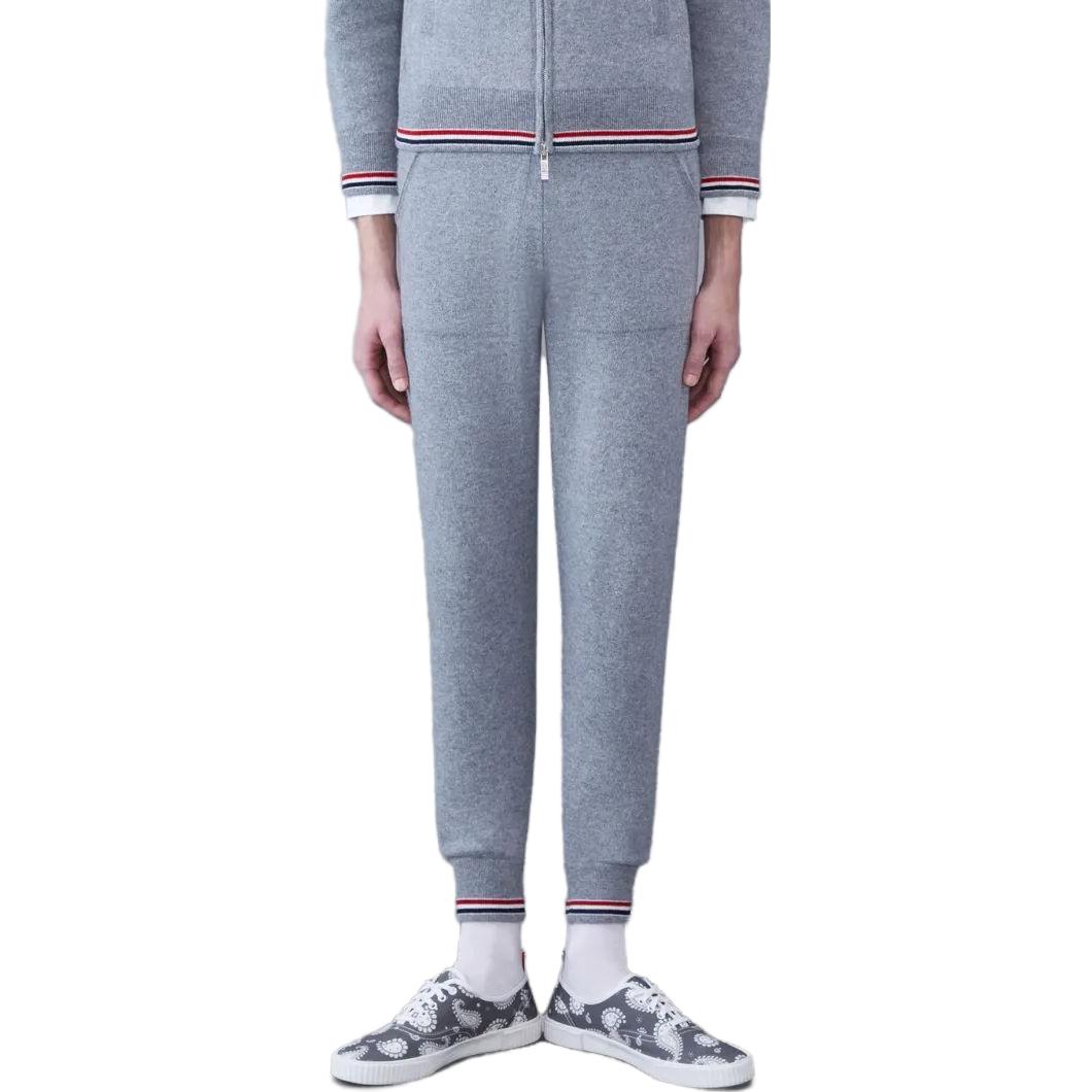 Lookbook Pantalones Jogger de Punto a Rayas Grises Thom Browne. MKQ014A-Y2001-055