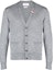 Buy トム ブラウン グレー Vネック ボタンアップ ニット カーディガン セーター MKC489A-Y1014-055
