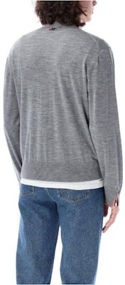 トム ブラウン グレー Vネック ボタンアップ ニット カーディガン セーター MKC489A-Y1014-055 Lookbook トム ブラウン グレー Vネック ボタンアップ ニット カーディガン セーター MKC489A-Y1014-055