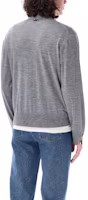 Purchase 톰 브라운 그레이 V넥 솔리드 버튼업 니트 가디건 스웨터 MKC489A-Y1014-055