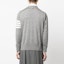 Shop Thom Browne 灰色羊毛開衫毛衣 4條杠條紋設計 MKC002AY1014-058