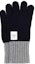 Buy Thom Browne Knit Logo Wool Gloves in Navy Blue. UKG004AY1018415