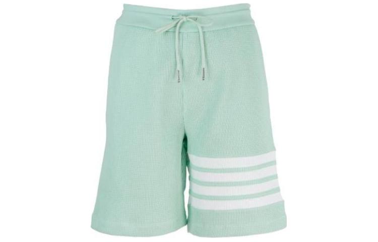 THOM BROWNE  Light Green 4-Bar Print Casual Straight Shorts. FJQ092A-06452-330
