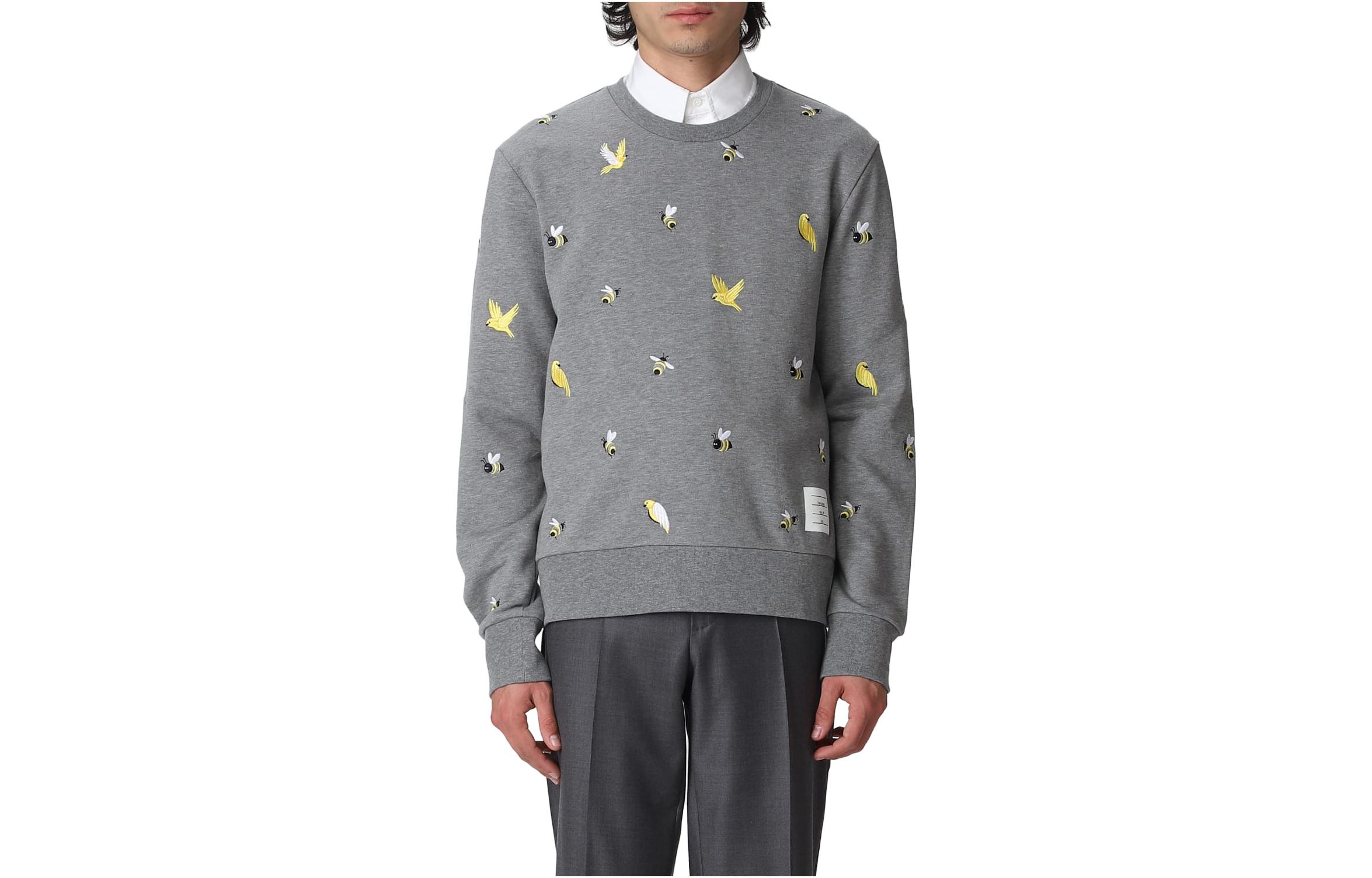 Thom Browne  Loose Fit Bee Embroidery Crewneck Sweater Long Sleeve. MJT367E06931-BCS 圖 2