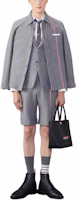 Lookbook THOM BROWNE Celana Pendek Kasual Abu-Abu Mid-Rise Striped. MJQ196A-J0139-035