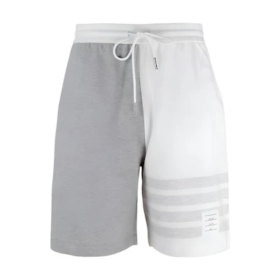 Thom Browne Mid-Waist Color Block Striped Casual Shorts. MJQ172F-J0010-997