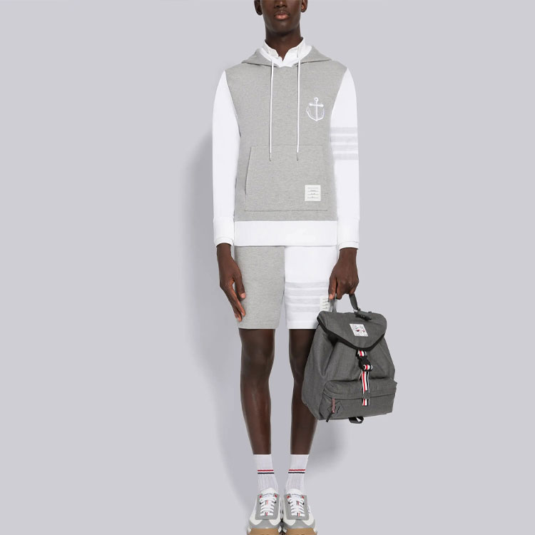 Thom Browne  Mid-Waist Color Block Striped Casual Shorts. MJQ172F-J0010-997 圖 4