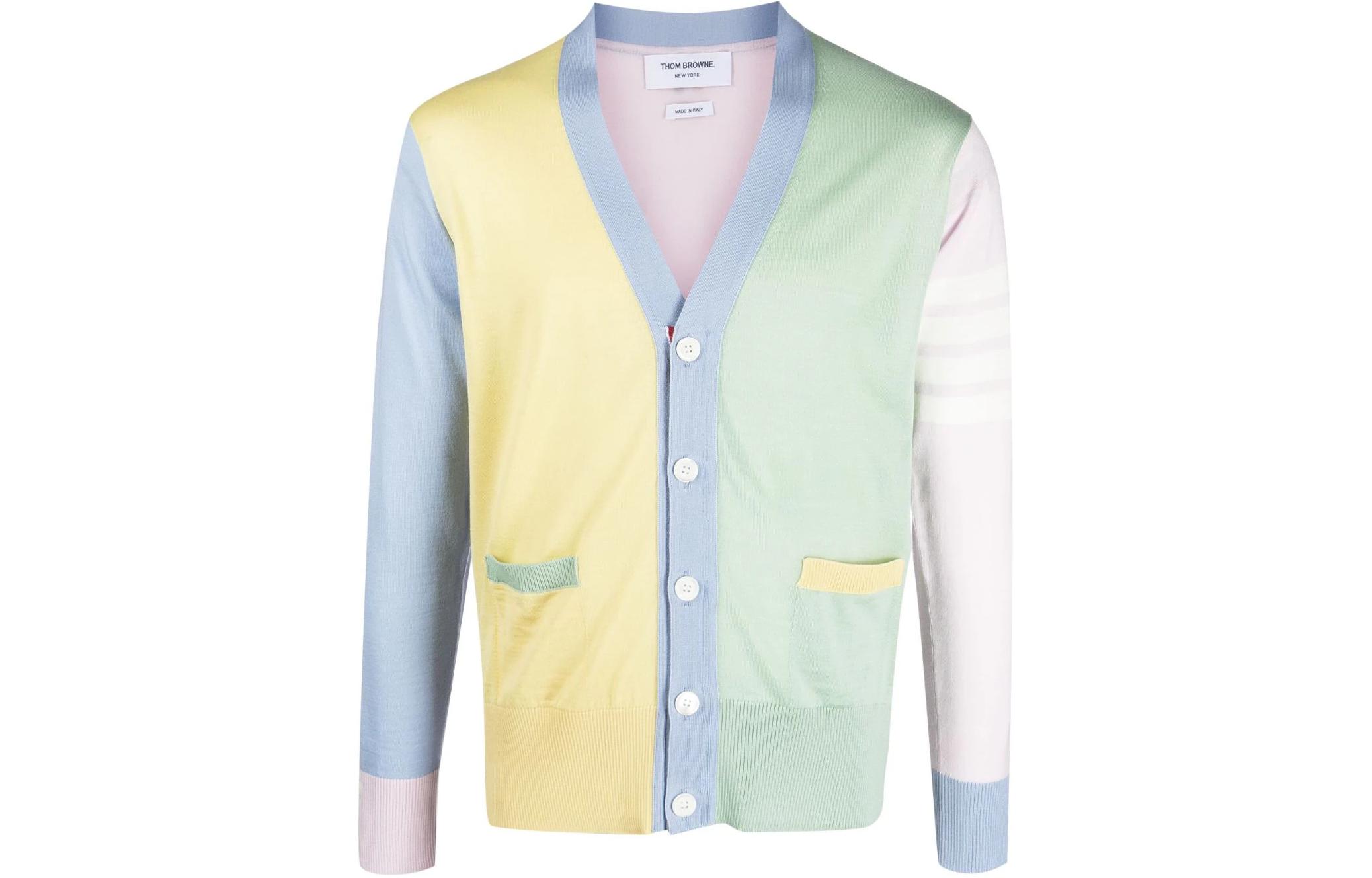 Order THOM BROWNE Cárdigan Tejido Multicolor con Botones MKC002F-Y1014-996