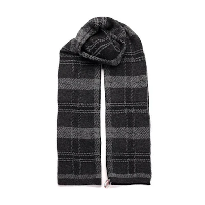 THOM BROWNE Multicolor Plaid Pattern Wool Scarf. UKS008AY1043025