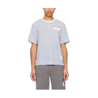 Thom Browne Multicolor Stripe Crewneck T-Shirt Grey MJS250A-J0134-996