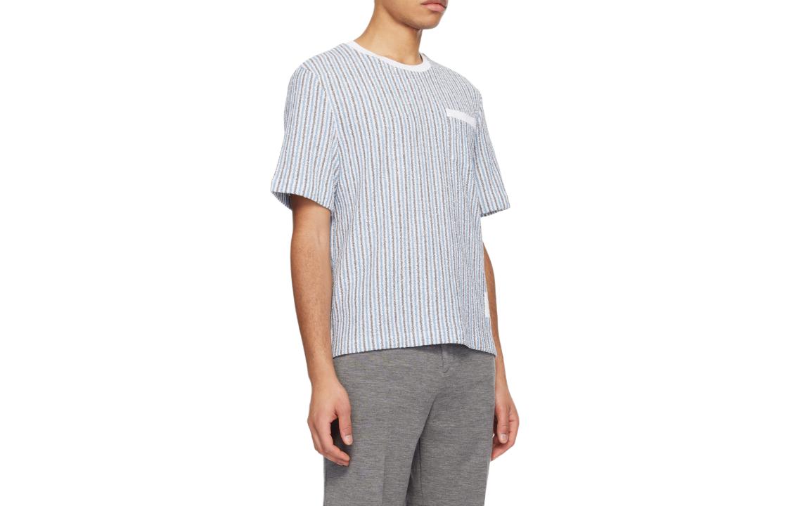 Thom Browne  Multicolor Stripe Crewneck T-Shirt Grey MJS250A-J0134-996 圖 4