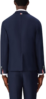 Thom Browne 海軍藍單排扣條紋口袋外套 MJT423A-J0139-415 Shop Thom Browne 海軍藍單排扣條紋口袋外套 MJT423A-J0139-415