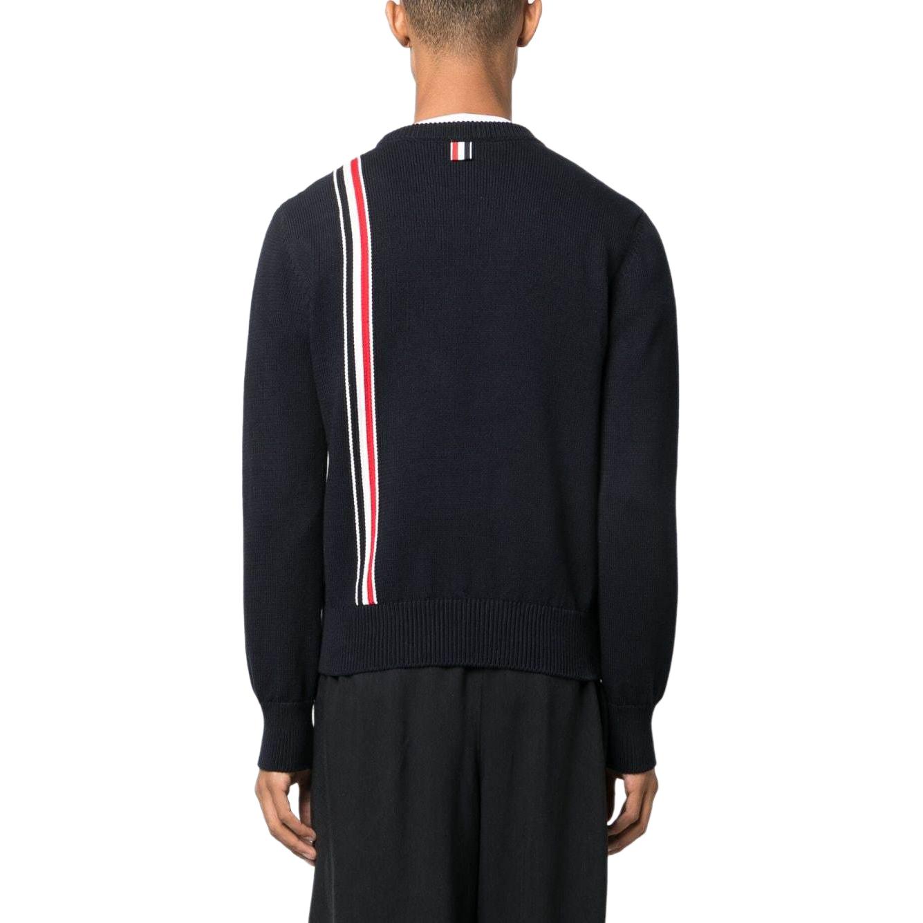 Thom Browne  Navy Blue Stripe Trim Long-Sleeve Crewneck Sweater. MKA502A-Y3017-415 圖 4