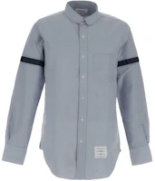 Thom Browne Navy Blue Striped Pocket Long Sleeve Shirt. MWL393O-F0313-480 Thom Browne Navy Blue Striped Pocket Long Sleeve Shirt. MWL393O-F0313-480