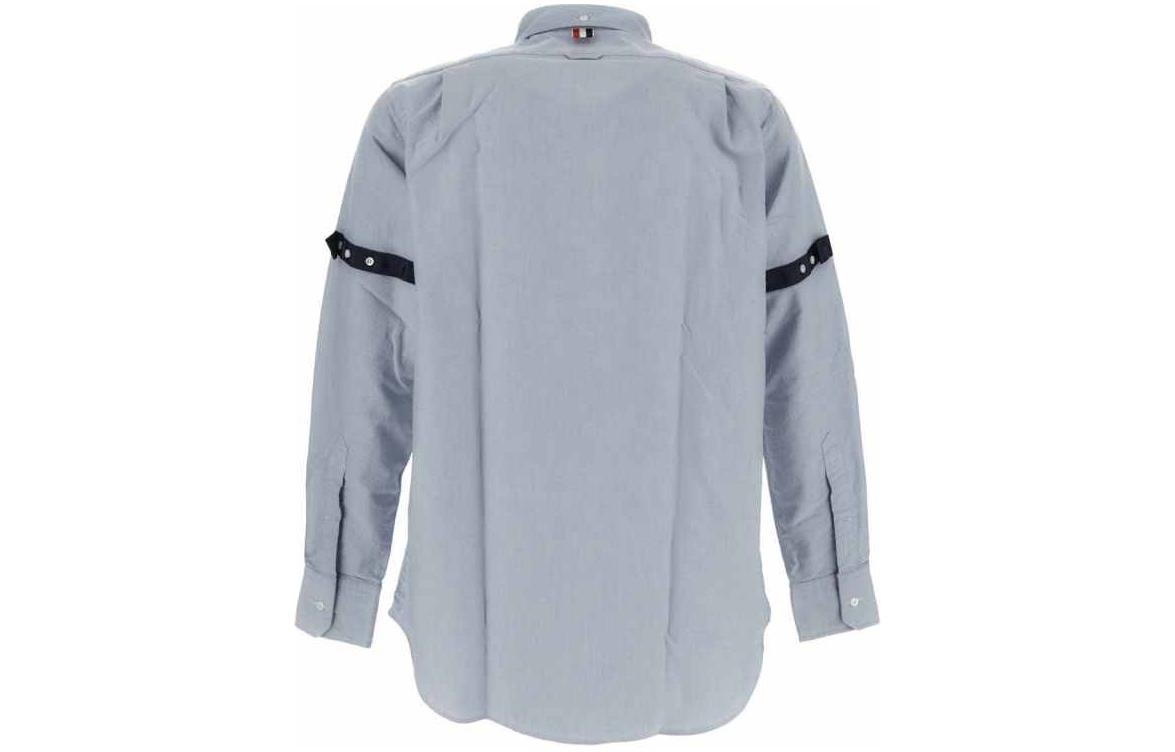 Thom Browne  Navy Blue Striped Pocket Long Sleeve Shirt. MWL393O-F0313-480 圖 3
