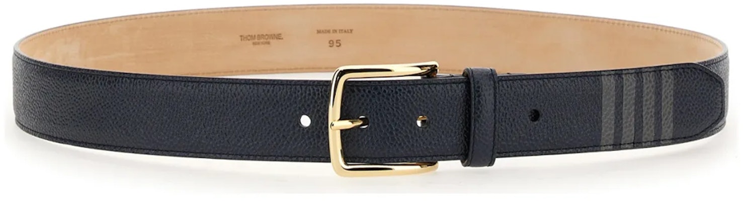 トムブラウン ネイビー 4ストライプ ペブルドレザーベルト 3.5cm 幅。 MCX049B00198415 Order トムブラウン ネイビー 4ストライプ ペブルドレザーベルト 3.5cm 幅。 MCX049B00198415