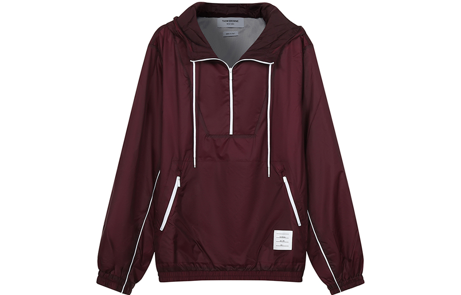 Thom Browne  Nylon Half-Zip Pullover Jacket in Dark Red. MJT285A-06859-601 圖 2